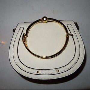 Chic White and Gold Women's Bag